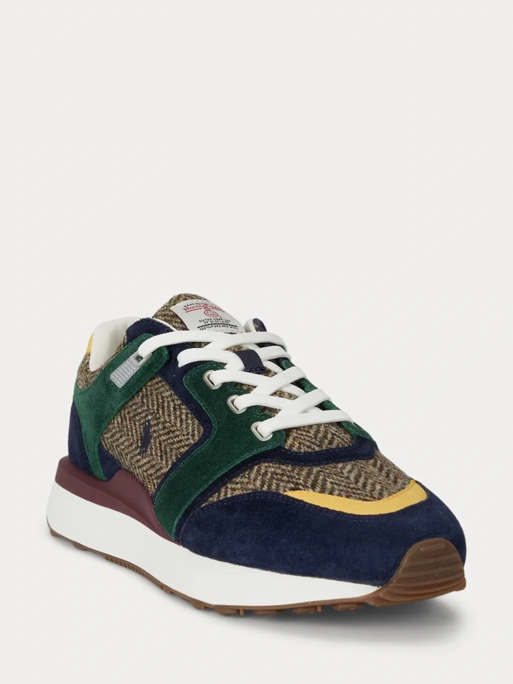 NWB polo ralph lauren men train 89 Harris Tweed Sneaker